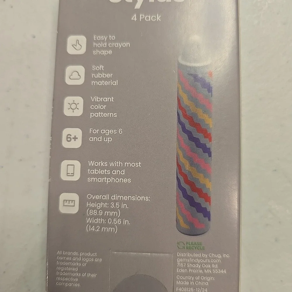 4 Pack Kid‎ Friendly Stylus Pens for Touch Screens Kids Smart Watch Tablet IPad